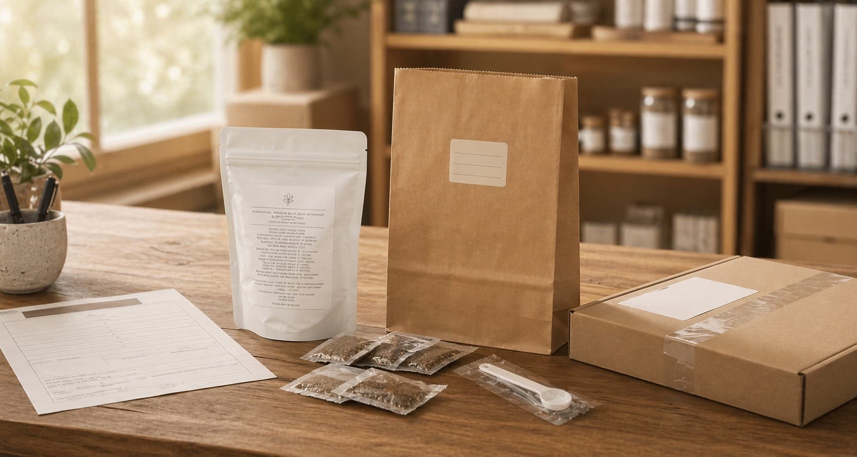 Labeled granule prescription prepared with professional fulfillment packaging
